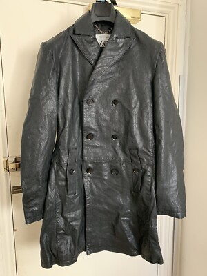 Zara Mens A/W 2019 Collection Leather Coat Size Large