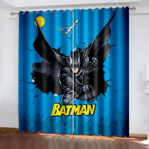 Tende oscuranti 3D per ragazzi camera da letto Batman tende anello termico occhiello superiore regalo - Foto 17 di 35
