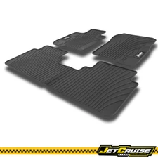 Fits 17-22 Honda CR-V Latex Floor Mats Carpets Liner All Weather Black 3PCS Set