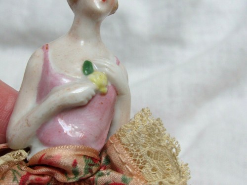 Antique German 1/2 Doll Pincushion Sachet Nice and Sweet! - Picture 7 of 11