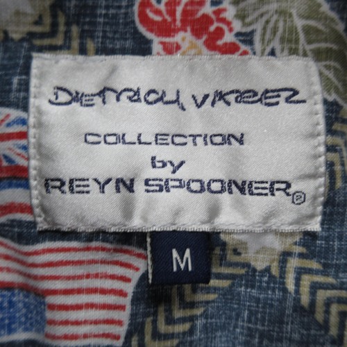 Reyn Spooner Shirt Mens Medium Blue Patriotic Hawaii Tailored Inside Out Print - Picture 6 of 17