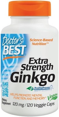 Doctors Best Extra Strength Ginkgo, 120mg - 120 veggie caps (219,90 EUR/kg)