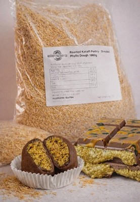 Gerösteter Kataifi Teig 1kg Kadayif Engelshaar Dubai Schokolade Kunafa Künefe