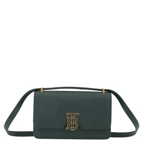 Burberry Ladies Vine Grainy Leather Mini TB Bag 8074080