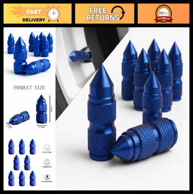 8PCS Aluminum Spike Tire Valve Stem Caps - Universal Dustproof Wheel Covers for