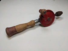 Vintage OSKO Hand Drill Patent #476297 with screw bit holder handle