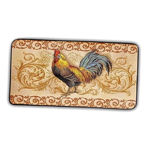 Kitchen Rugs and Mats 39" X 20" Non Slid Washable Multi 39x20 Inches Rooster