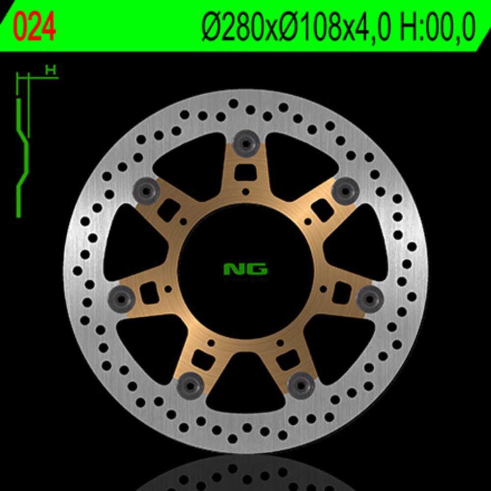 Free Shipping NG BRAKES Round Floating Brake Disc For Motorcycle Parts