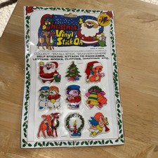 Vintage Christmas Puffy Stickers 1980  s Stickers Xmas Puffy Stickers Sealed
