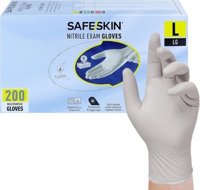 Nitrile Ex Gloves Disposable - 3.5 Mil, Gray, Powder Free