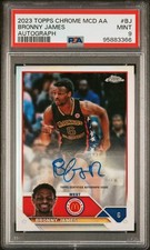 2023 TOPPS CHROME MCDONALD'S ALL-AMERICAN AUTO #BJ BRONNY JAMES ROOKIE RC PSA 9