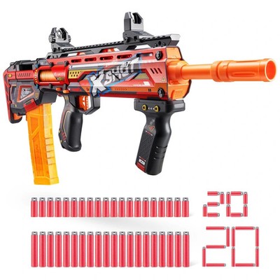 X-Shot Skins Longshot Blaster 40 Darts Spielzeug Schaumstoffpistole