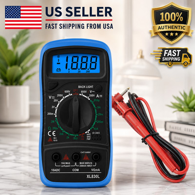 Digital Multimeter AC DC Voltmeter Ammeter Ohmmeter Volt Tester Meter XL830L USA