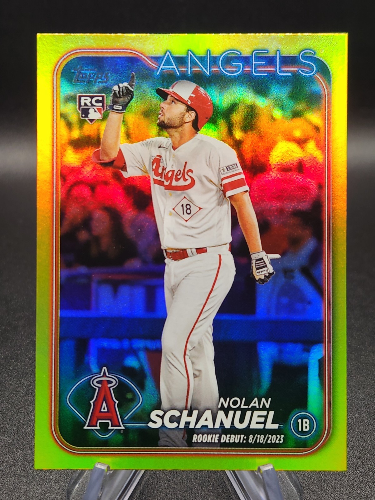 2024 Topps Update Nolan Schanuel RC Yellow Foil #US193 L.A. Angels Rookie