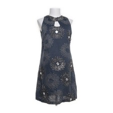 Maliparmi, Kleid, Größe: 42, Blau/Mehrfarbig, Baumwolle/Leinen, Medaillon #yPJ