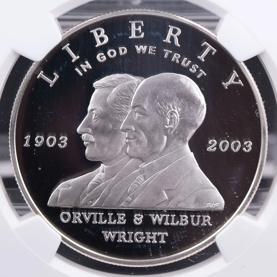 Certified 2003-P Silver $1 NGC PF69 Ultra Cameo Wright Brother's First Flight  - Image 2 of 4