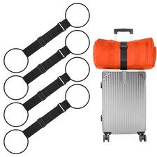 Adjustable Luggage Connector Straps for Suitcases 4-Pack Black 