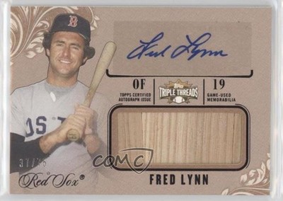 2014 Topps Triple Threads Unity Jumbo Relics Sepia 37/75 Fred Lynn Auto c9p
