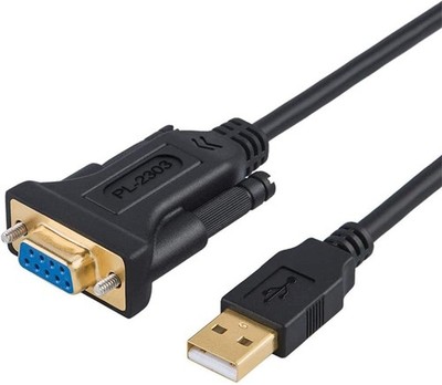 CableCreation USB to RS232 Adapter with PL2303 Chipset, 6.6ft 6.6 ft, Black 