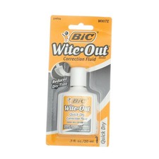 BiC Wite Out Quick Dry Correction Fluid Liquid, White 50604, 0.7 fl oz