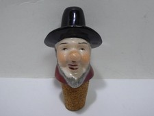 Alte Porzellan Schnapsnase "Mann mit Hut" (8,5 cm) Ausgie&szlig;er - neuw. WY5293