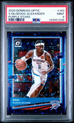 2020-21 Donruss Optic Shai Gilgeous-Alexander Purple Stars /13 PSA 9 None higher