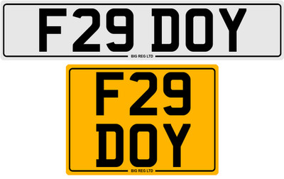 F29 DOY F FDOY FY DAN DAV DEL DELS DEAN DON DOWS FDY DY PRIVATE CAR NUMBER PLATE
