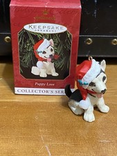 HALLMARK Ornament PUPPY LOVE German Shepherd DOG  9 In Series 1999