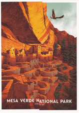 Mesa Verde National Park Colorado Art Poster Postcard