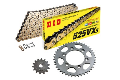 DID Kettensatz 525 VX3  Farbe gold für CB600F Hornet