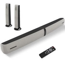 Sound Bar for Smart TV, 90W Soundbar with Bluetooth 5.3/ARC/Optical/AUX Silver