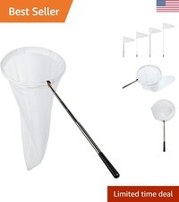Lightweight 12" Butterfly Net - Telescopic 59" Handle for Easy Insect Capture