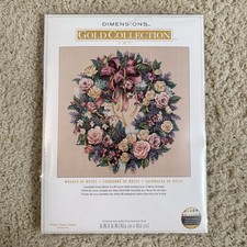 Dimensions Gold Collection Wreath of Roses Cross Stitch Kit 70-003837 Sealed