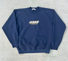 Georges Marciano Men’s Navy Fleece Sweatshirt “Made in USA” (Has Holes) - L