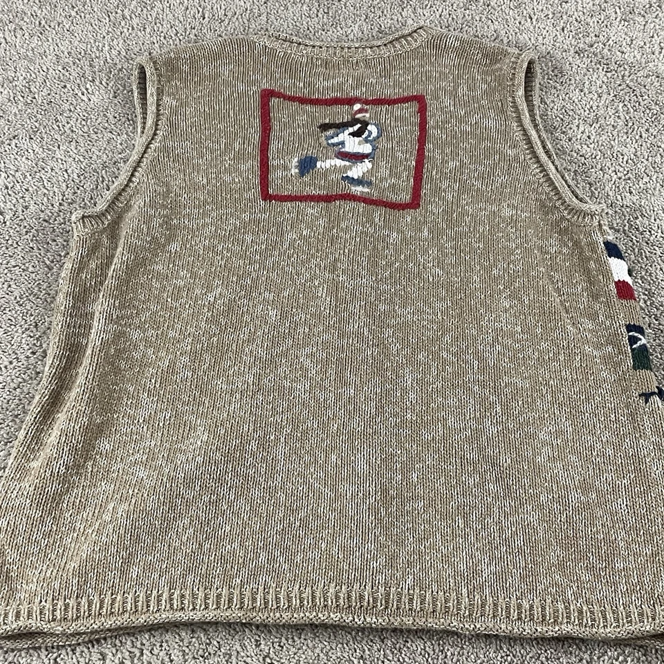 Chaleco Suéter Abuela Vintage Mujeres 2X Casa de Navidad Patín sobre Hielo Vacaciones E275 Foto 2 de 4