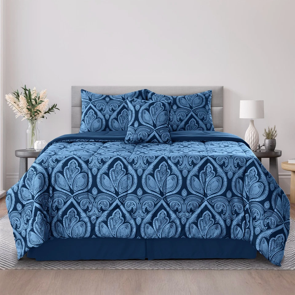 Комплект постельного белья из 5 предметов двусторонние постельные принадлежности пододеяльник комплекты постельного белья все сезоны - Изображение 4 из 4