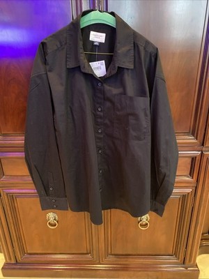 American Eagle Ladies Shirt, L, Black, NWT, Long Sleeve, Button Front, Beautiful