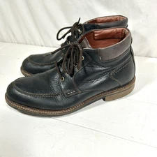 Johnston & Murphy Waterproof Black Leather Chukka Boots Men’s 8.5 Casual Dress 