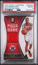 2024 Totally Certified Alexandre Sarr Piece of the Game ROOKIE RC PSA 8 NM-MT