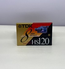 TDK 8mm Camcorder Videocassette Tape 120min High Standard HS120 New Sealed NOS
