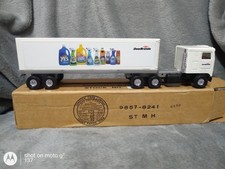 Vintage Ertl Pressed Steel Tractor Trailer - Dow Brands - Made in USA (1989)