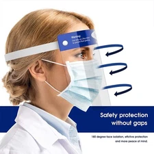 NEW Safety Full Face Shield Clear Protector Work Industry Dental Anti-Fog 4pcs