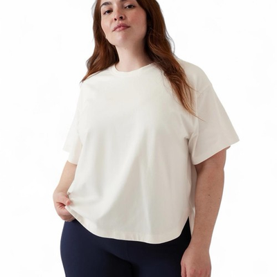 #ad #ad Athleta Effortless Tee In Off white Ivory: Women’s Large $12.00