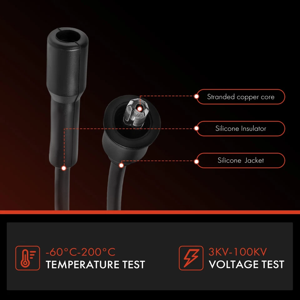 Juego de 7 cables de bujía para Porsche 911 1975-1989 930 1978-1979 H6 3,3 L 2,7 L 3,0 L Foto 4 de 4