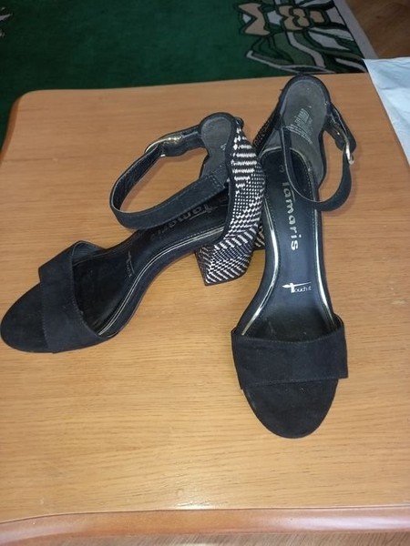 Women Heels Black Suede 37
