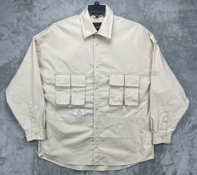 NWOT Alpha Industries Men's Jacket Shirt Sz M Cream Cloth Takibi Utility Pockets