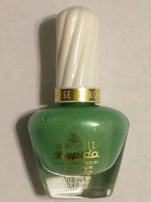 HTF NEW BORGHESE RAPIDO NAIL POLISH BO32 MENTA SHIMMER MINT GREEN DISCONTINUED