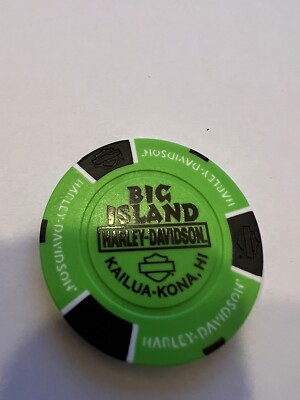 Harley Davidson BIG ISLAND Poker Chip Kailua- Kona , Hi H.D.  DEALER