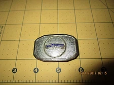Vtg  Belt Buckle HOOK FAST Truck Silver NAME Enamel RARE 