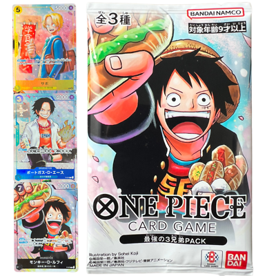 1 Pack In 3cards Strongest Three Brothers One Piece Promo Card